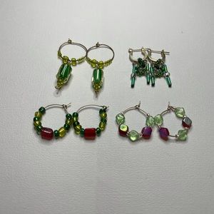 4 Pairs of Miscellaneous Hand-crafted Earrings